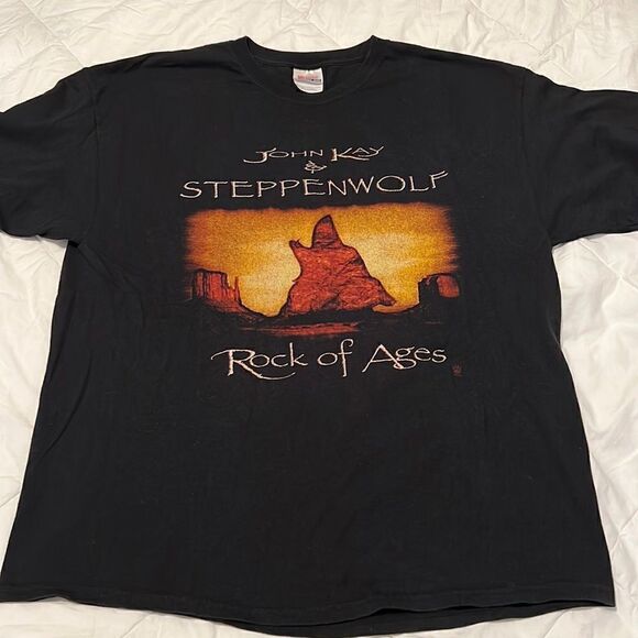 Vintage authentic 35th anniversary John Kay Steppenwolf Rock of Ages Tshirt szXL - Picture 2 of 10